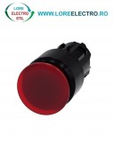 3SU1001-1AA20-0AA0, ACTUATOR BUTON TIP CIUPERCA ILUMINAT SIEMENS SIRIUS, DIAMETRU DE 22 MM, ROSU, PLAT (30 MM), CU RETINERE