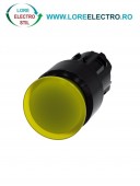 3SU1001-1AA30-0AA0, ACTUATOR BUTON TIP CIUPERCA ILUMINAT SIEMENS SIRIUS, DIAMETRU DE 22 MM, GALBEN, PLAT (30 MM), CU RETINERE