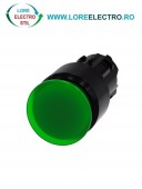 3SU1001-1AA40-0AA0, ACTUATOR BUTON TIP CIUPERCA ILUMINAT SIEMENS SIRIUS, DIAMETRU DE 22 MM, VERDE, PLAT (30 MM), CU RETINERE