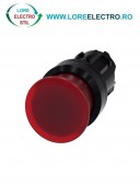 3SU1001-1AD20-0AA0, ACTUATOR BUTON TIP CIUPERCA ILUMINAT SIEMENS SIRIUS, DIAMETRU DE 22 MM, ROSU, PLAT (30 MM), CU REVENIRE