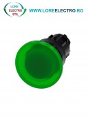 3SU1001-1BD40-0AA0, ACTUATOR BUTON TIP CIUPERCA ILUMINAT SIEMENS SIRIUS, DIAMETRU DE 22 MM, VERDE, 40 MM, CU REVENIRE