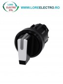 3SU1002-2BP60-0AA0, ACTUATOR COMUTATOR ROTATIV ILUMINAT SIEMENS SIRIUS, DIAMETRU DE 22 MM, ALB, CU 3 POZITII I-O-II, CU REVENIRE SI RETINERE